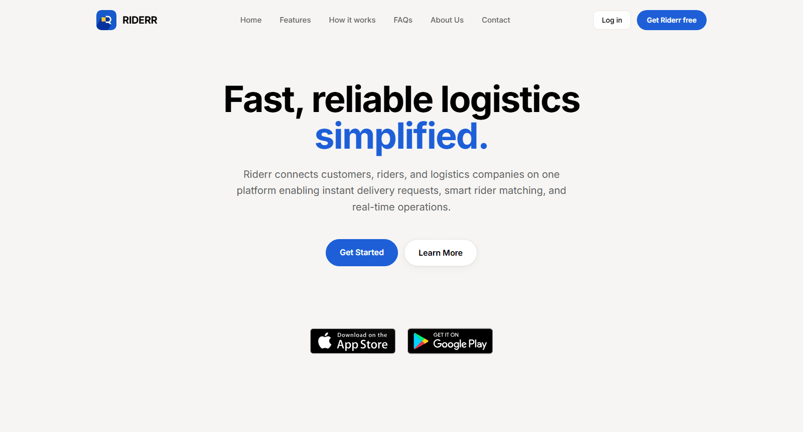 Riderr — screenshot